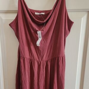 American Eagle Outfitters  XL cowl neck romper in a rust or burgundy color
